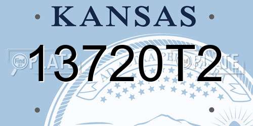 13720T2 Kansas License Plate