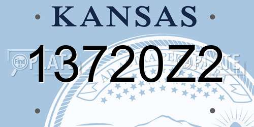 13720Z2 Kansas License Plate