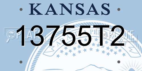13755T2 Kansas License Plate