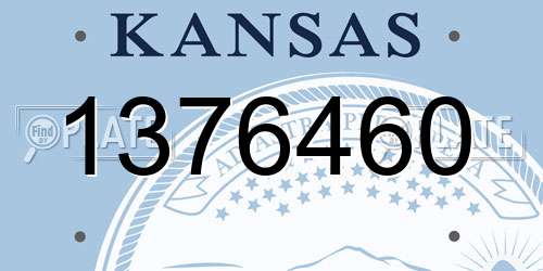 1376460 Kansas License Plate