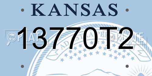 13770T2 Kansas License Plate