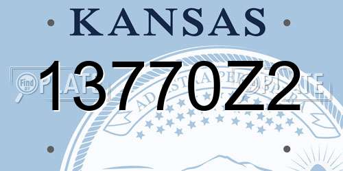 13770Z2 Kansas License Plate