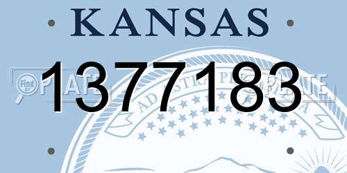 1377183 Kansas License Plate