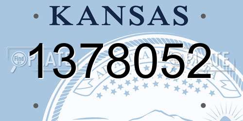 1378052 Kansas License Plate