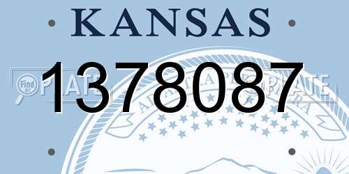 1378087 Kansas License Plate