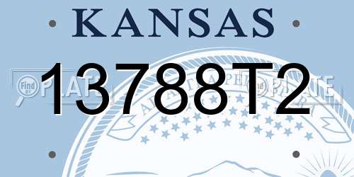 13788T2 Kansas License Plate