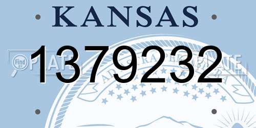 1379232 Kansas License Plate
