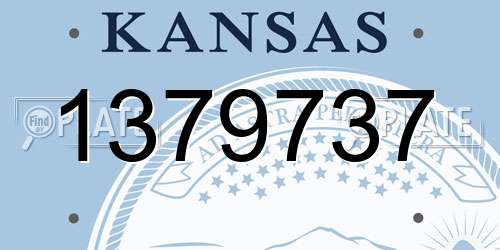 1379737 Kansas License Plate