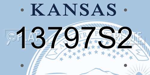 13797S2 Kansas License Plate