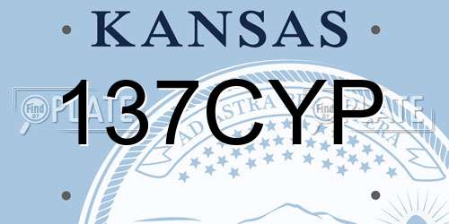 137CYP Kansas License Plate