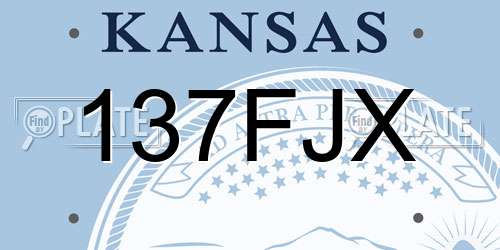 137FJX Kansas License Plate
