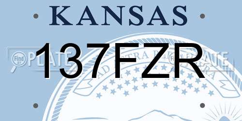 137FZR Kansas License Plate