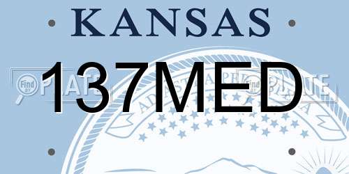 137MED Kansas License Plate