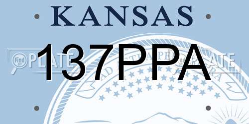 137PPA Kansas License Plate