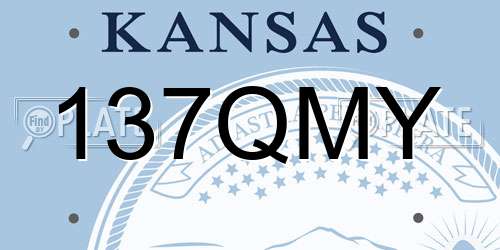 137QMY Kansas License Plate