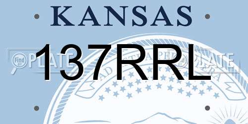 137RRL Kansas License Plate