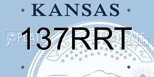 137RRT Kansas License Plate