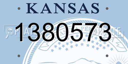 1380573 Kansas License Plate
