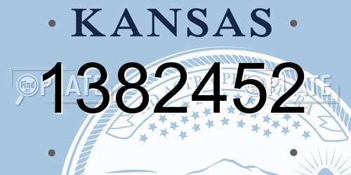 1382452 Kansas License Plate