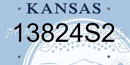 13824S2 Kansas License Plate