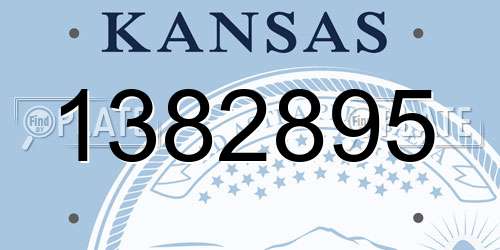 1382895 Kansas License Plate