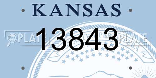 13843 Kansas License Plate