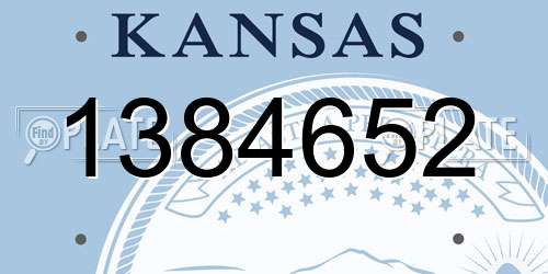 1384652 Kansas License Plate