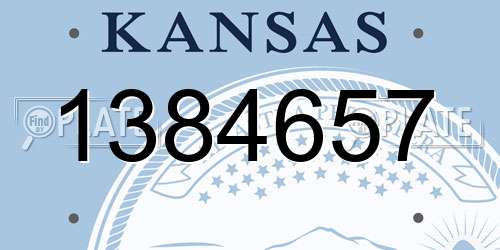 1384657 Kansas License Plate
