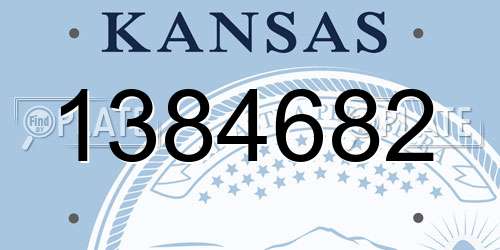 1384682 Kansas License Plate