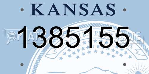 1385155 Kansas License Plate