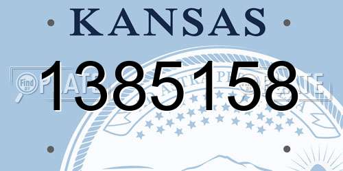 1385158 Kansas License Plate