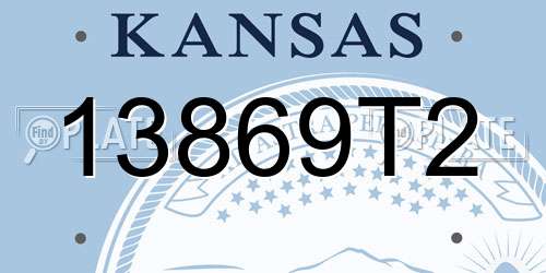 13869T2 Kansas License Plate