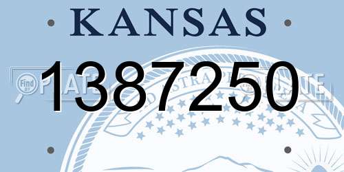 1387250 Kansas License Plate