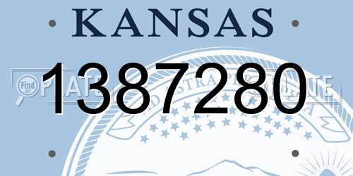 1387280 Kansas License Plate