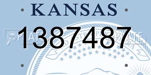 1387487 Kansas License Plate