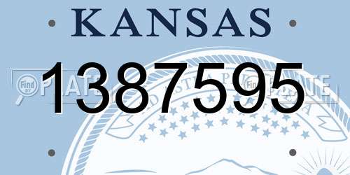 1387595 Kansas License Plate