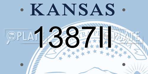 1387II Kansas License Plate