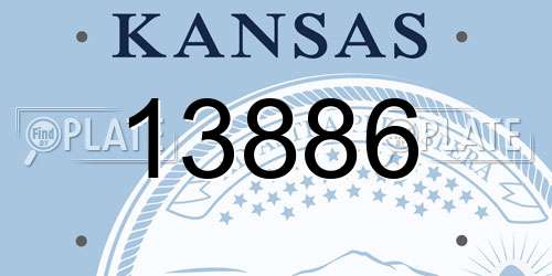 13886 Kansas License Plate