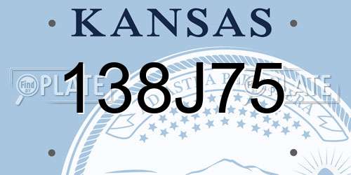 138J75 Kansas License Plate