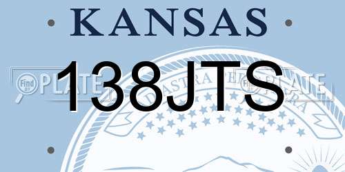 138JTS Kansas License Plate