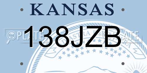 138JZB Kansas License Plate