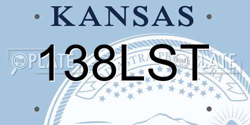 138LST Kansas License Plate