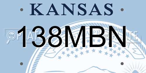 138MBN Kansas License Plate