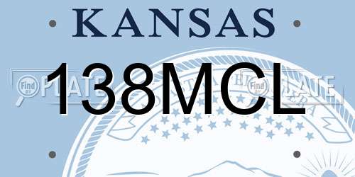 138MCL Kansas License Plate