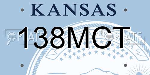 138MCT Kansas License Plate