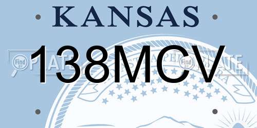 138MCV Kansas License Plate