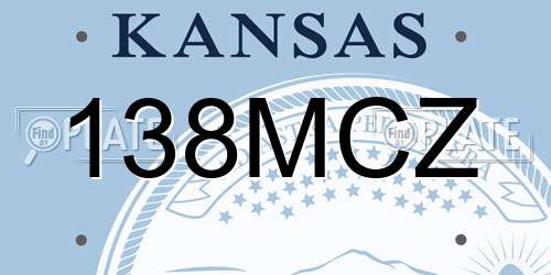 138MCZ Kansas License Plate