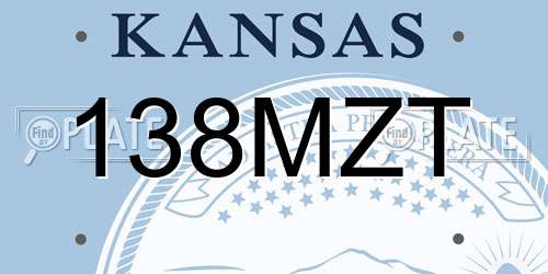 138MZT Kansas License Plate