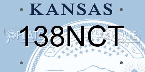 138NCT Kansas License Plate