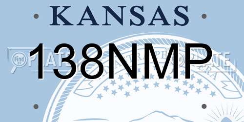 138NMP Kansas License Plate